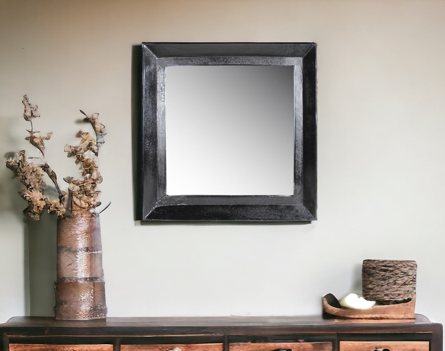27" Silver Framed Accent Mirror