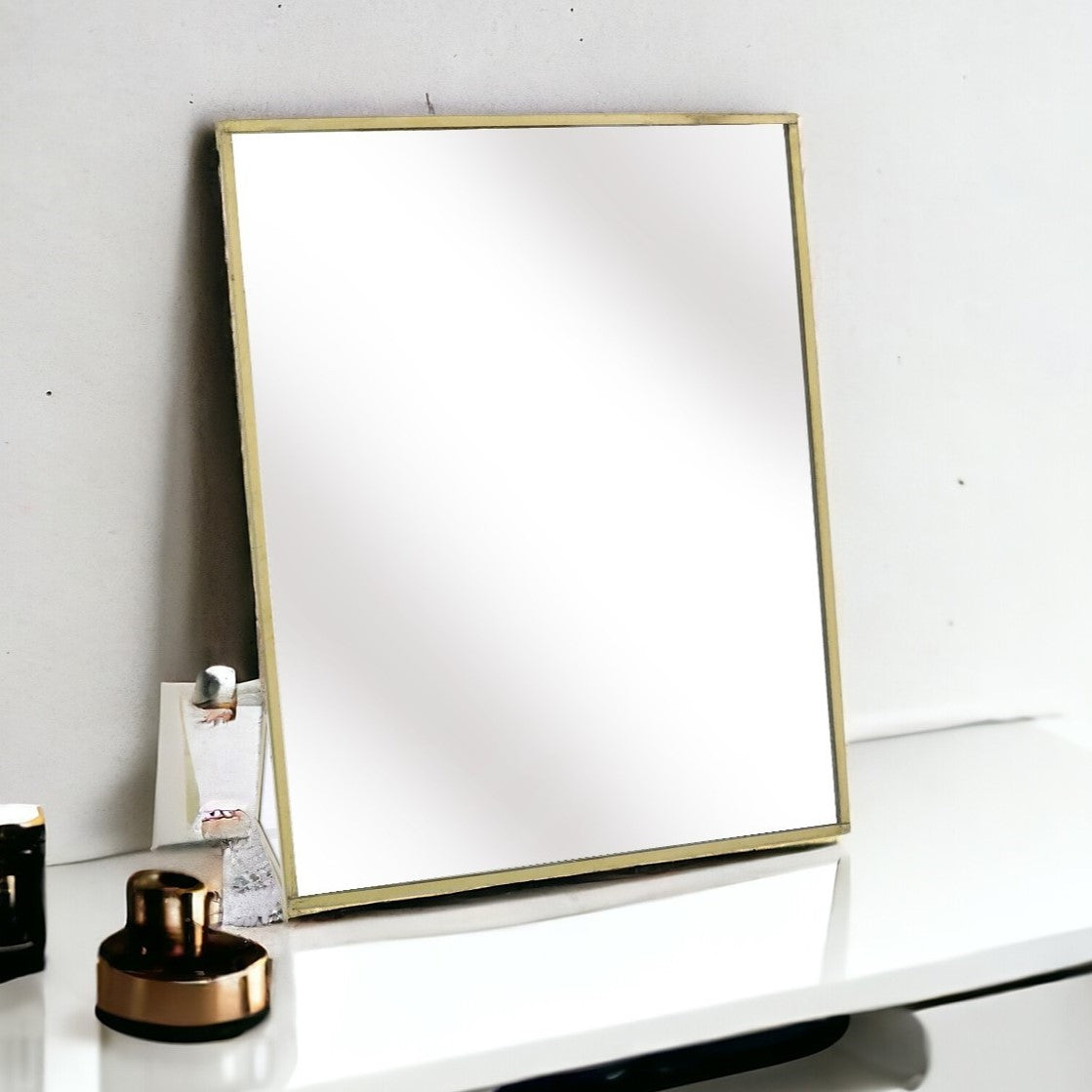 10" Gold Framed Makeup Shaving Tabletop Mirror