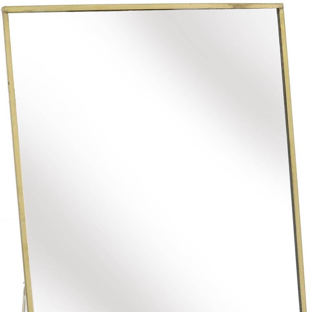 10" Gold Framed Makeup Shaving Tabletop Mirror