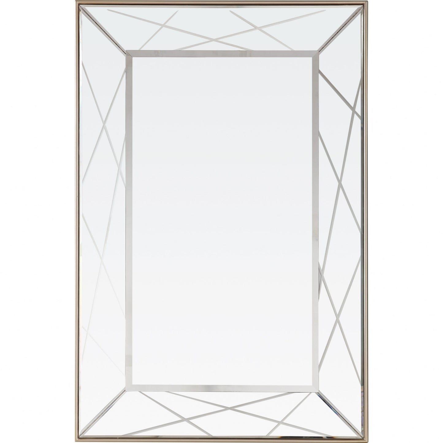 Champagne Finish Mirror and Console Table