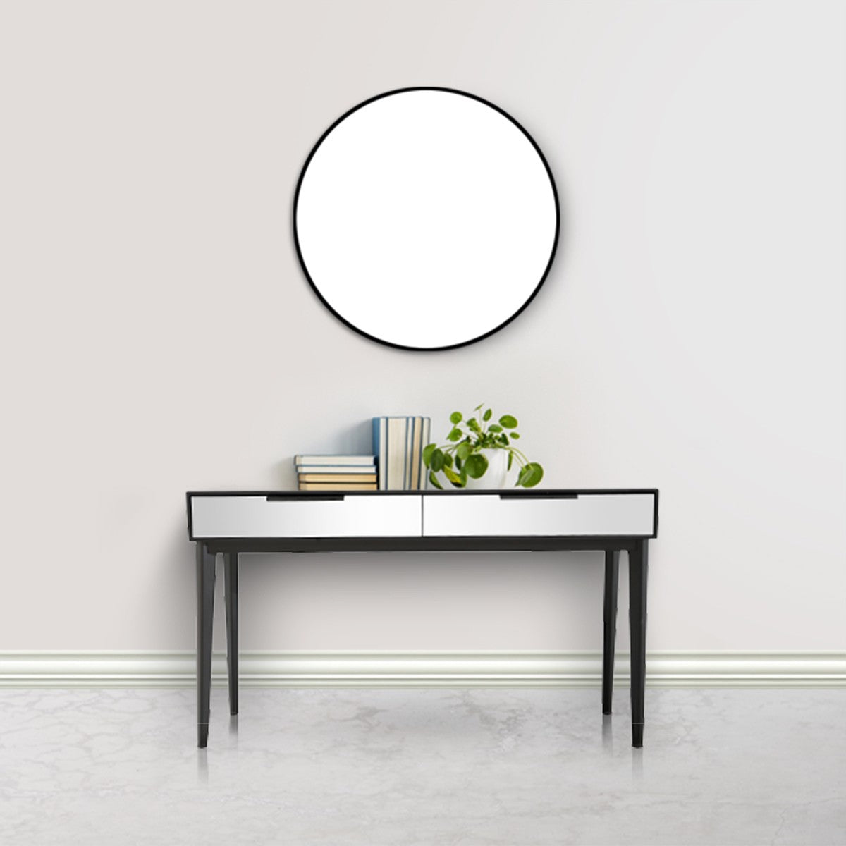 Smokey Grey Mirror and Console Table