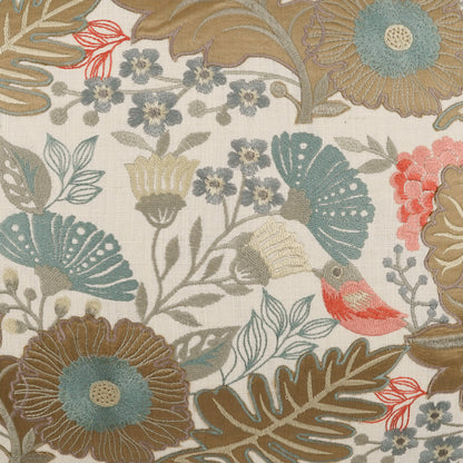 D.V. KAP HOME   24" x 24" Collins Pillow Floral, Embroidery    - 3969-2424