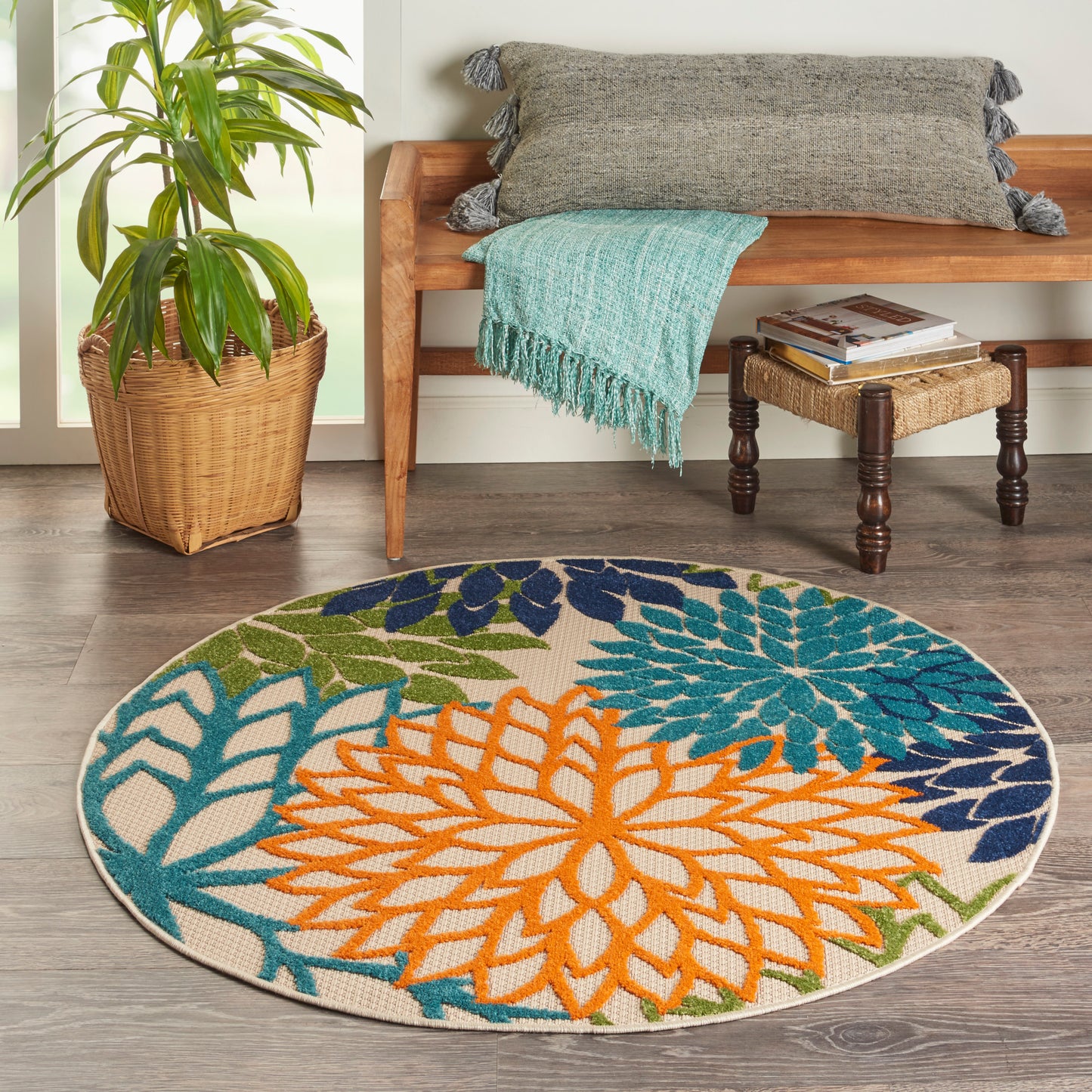 Nourison Rugs Nourison Home   Tropical 4' X Round    - 099446421982
