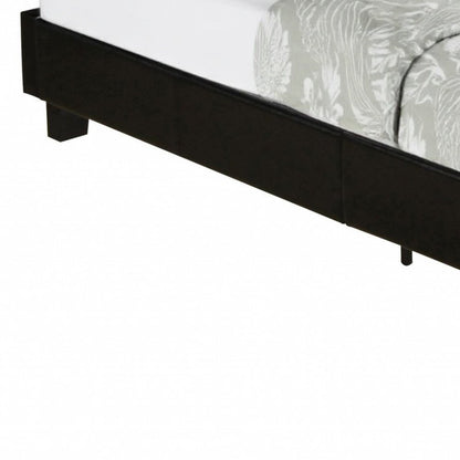 Black Faux Leather Queen Bed Frame