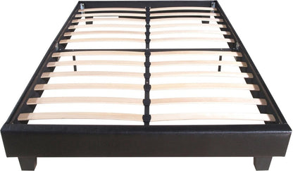 Black Faux Leather Queen Bed Frame