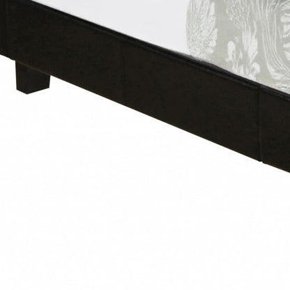 Black Faux Leather Queen Bed Frame