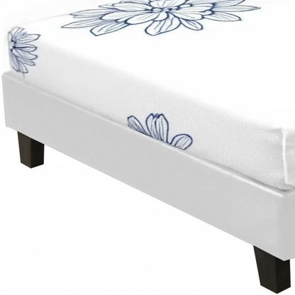 Black Faux Leather Queen Bed Frame