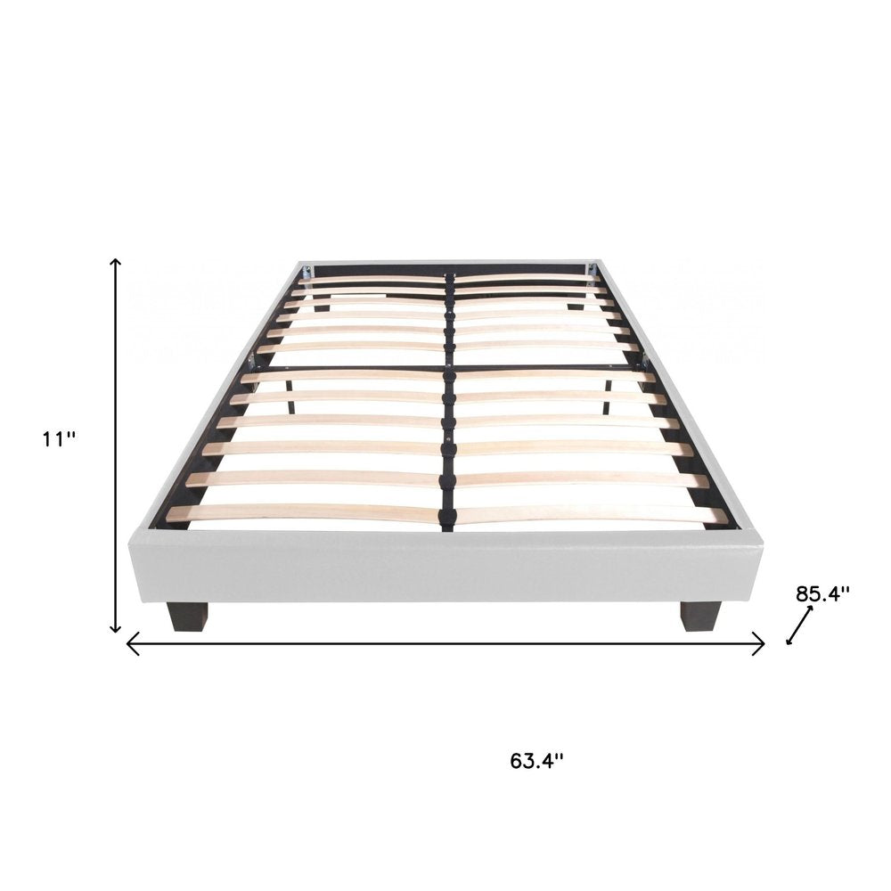 Black Faux Leather Queen Bed Frame