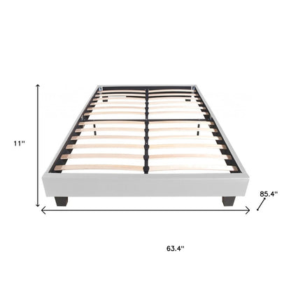 Black Faux Leather Queen Bed Frame