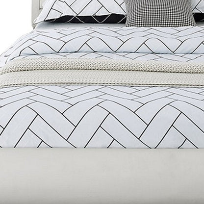 White Faux Leather Queen Bed Frame