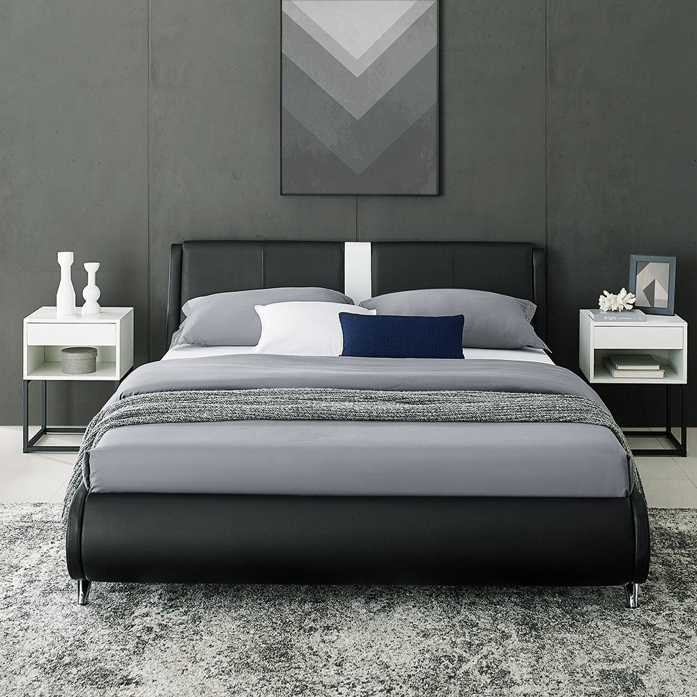 Black Platform King Bed