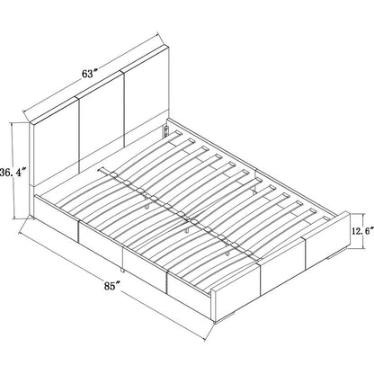 Solid Manufactured Wood Pink Standard Bed Upholstered With Headboard