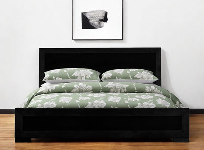 Black Wood Twin Platform Bed