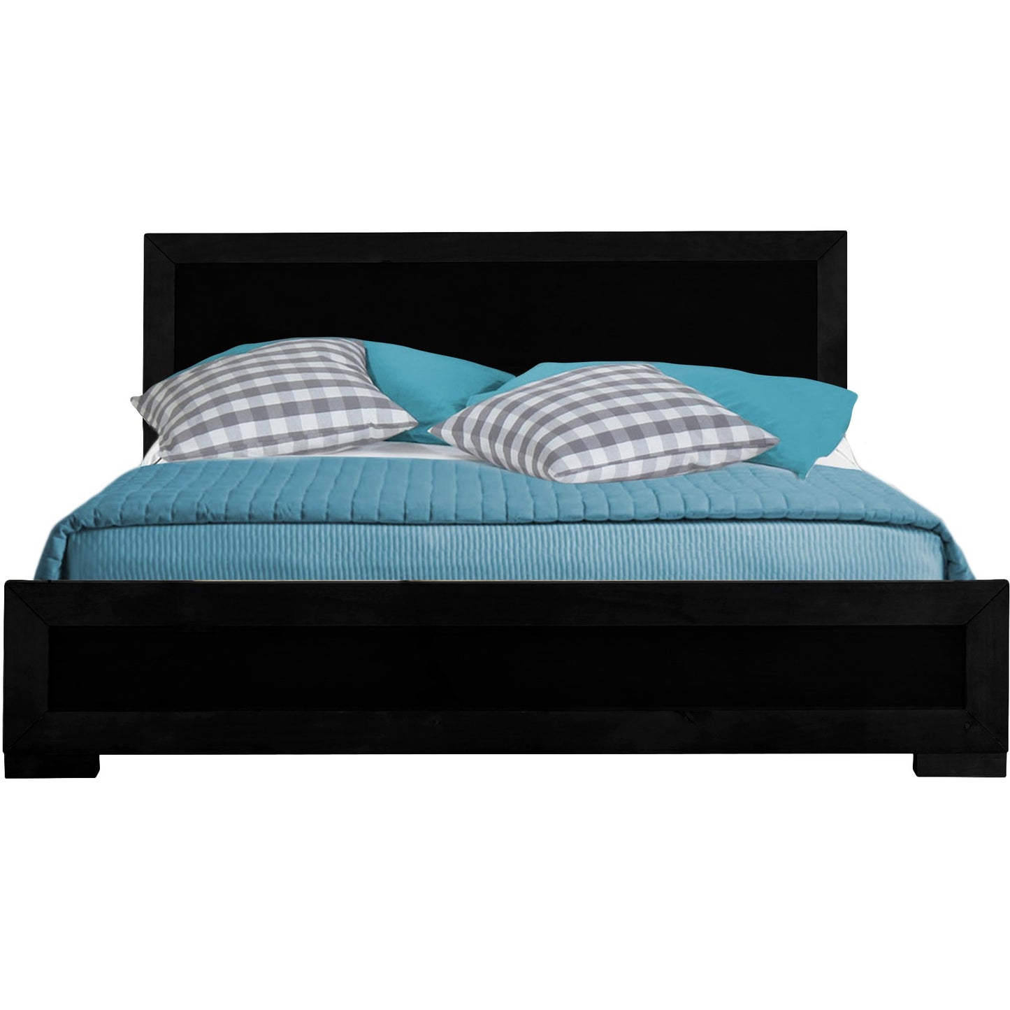 Espresso Solid and Manufactured Wood Full Bed Frame