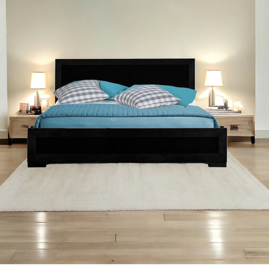 Oak Solid and Manufactured Wood Queen Bed Frame