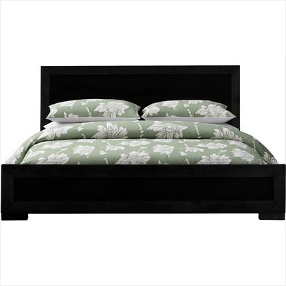 Black Wood Twin Platform Bed