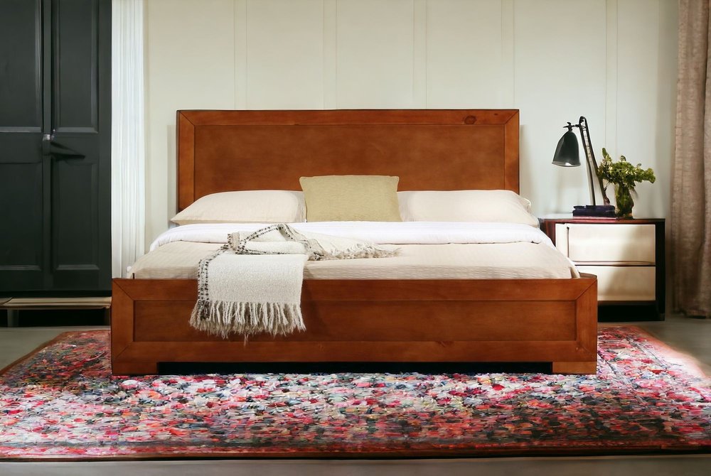 Brown Wood Twin Bed Frame