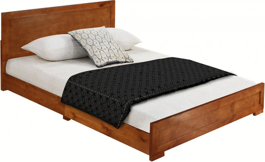 White Solid and Manufactured Wood Full Bed Frame