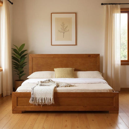 Brown Wood Twin Bed Frame