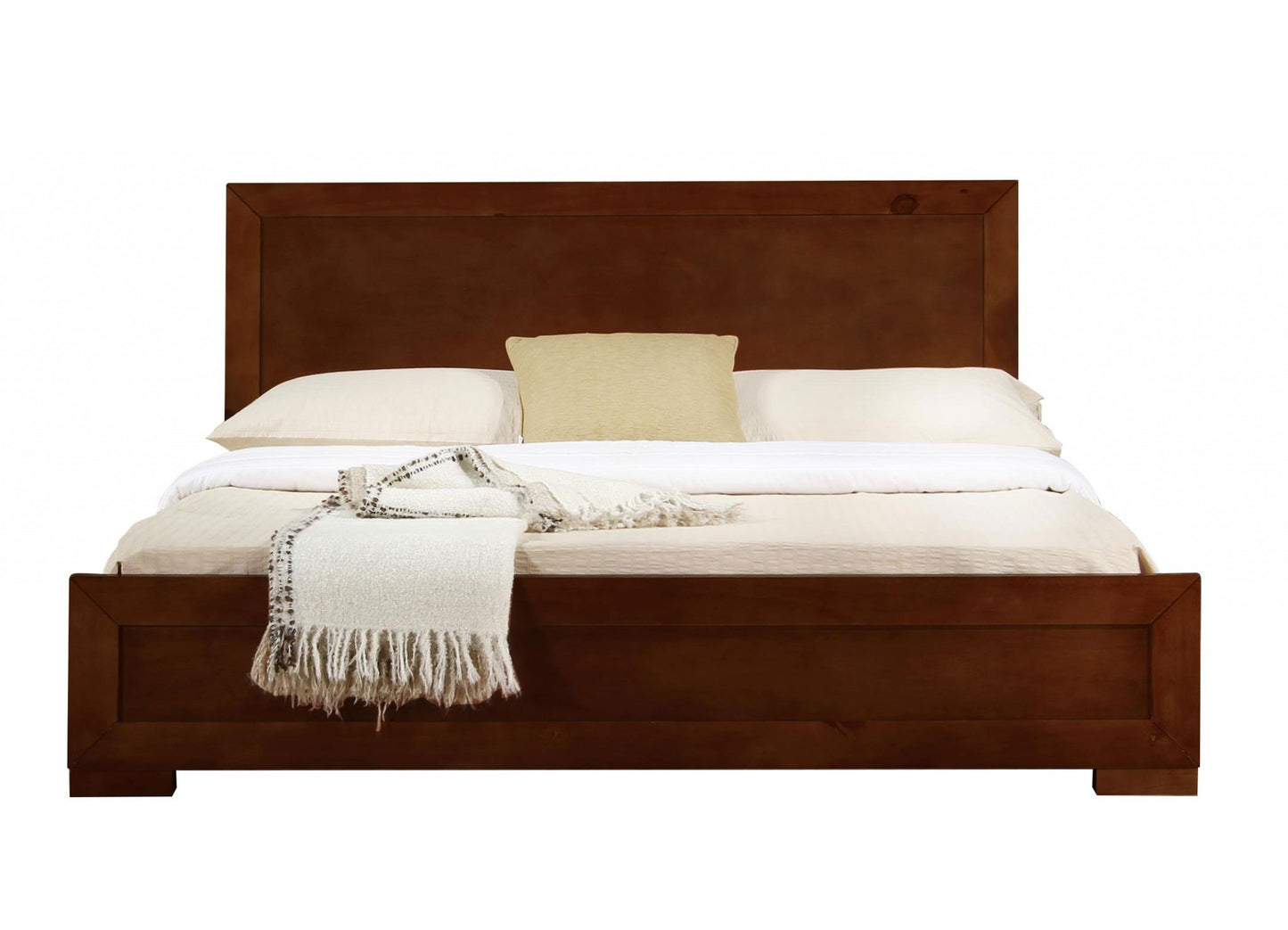 Black Solid and Manufactured Wood Full Bed Frame