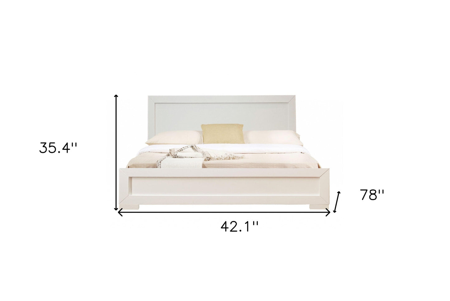 Black Solid and Manufactured Wood Queen Bed Frame