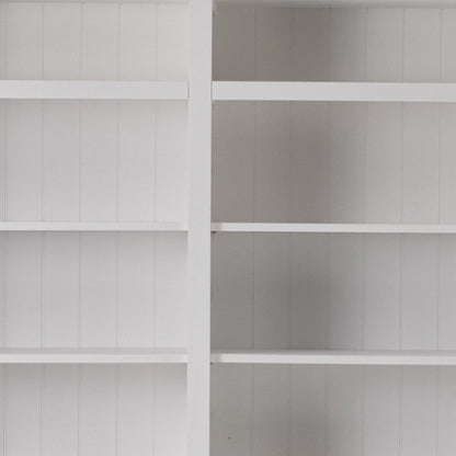 71" White Solid Wood Frame Dining Hutch With Multiple Shelves And Three Drawers