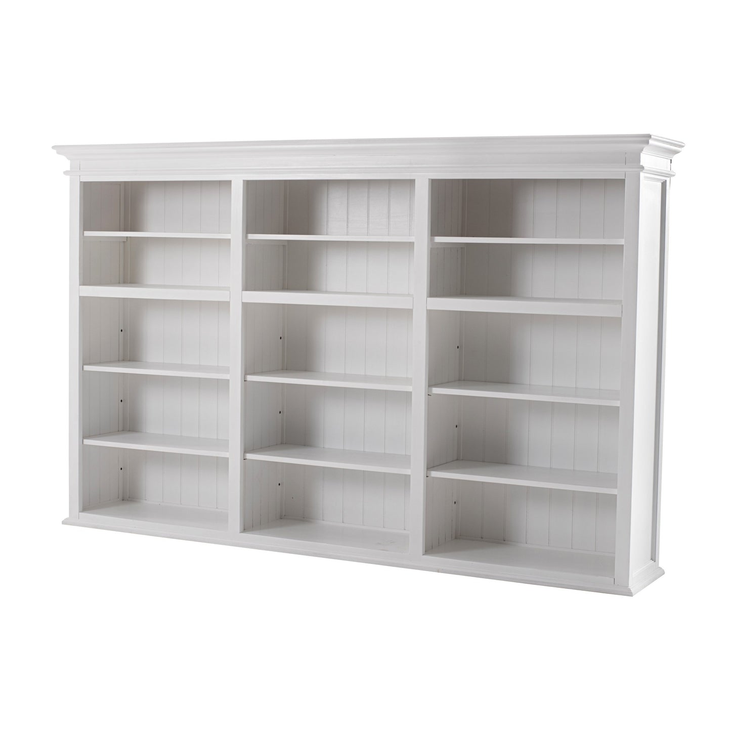 71" White Solid Wood Frame Dining Hutch With Multiple Shelves And Three Drawers