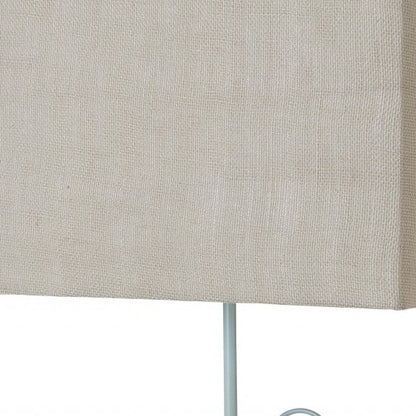 Set of Two 28" Blue Coastal Anchor Table Lamps With Beige Shade