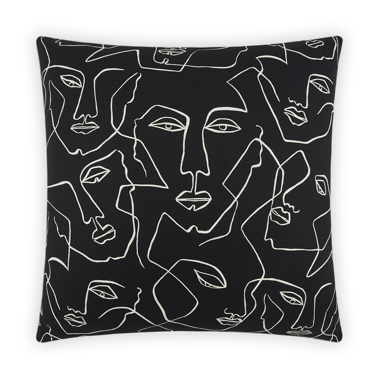 D.V. KAP HOME   24" x 24" Face Up Pillow - Black Modern, Novelty     - 3973-B-2424
