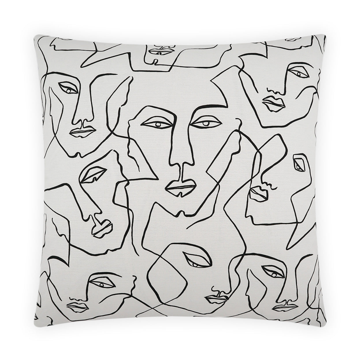 D.V. KAP HOME   24" x 24" Face Up Pillow - White Modern, Novelty     - 3973-W-2424