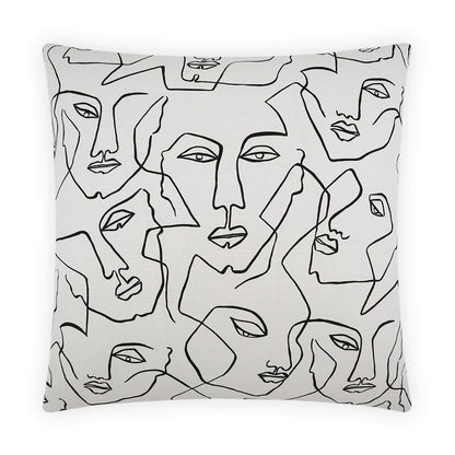 D.V. KAP HOME   24" x 24" Face Up Pillow - White Modern, Novelty     - 3973-W-2424