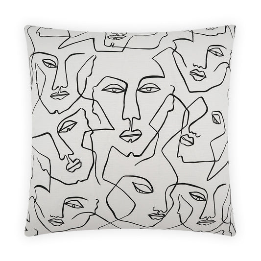 D.V. KAP HOME   24" x 24" Face Up Pillow - White Modern, Novelty     - 3973-W-2424