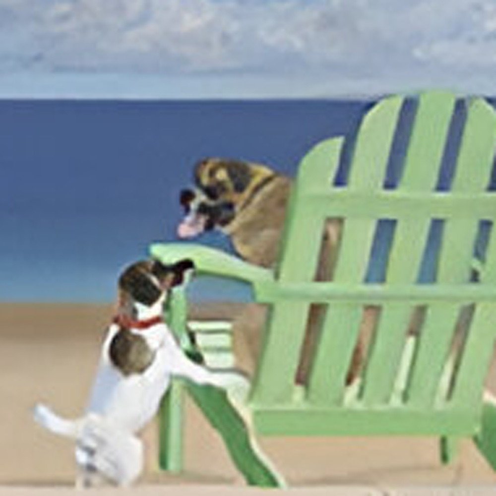 Dogs At The Beach Unframed Print Wall Art