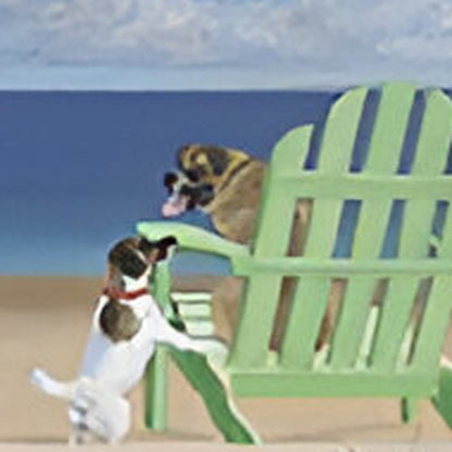 Dogs At The Beach Unframed Print Wall Art