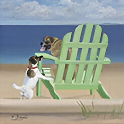 Dogs At The Beach Unframed Print Wall Art