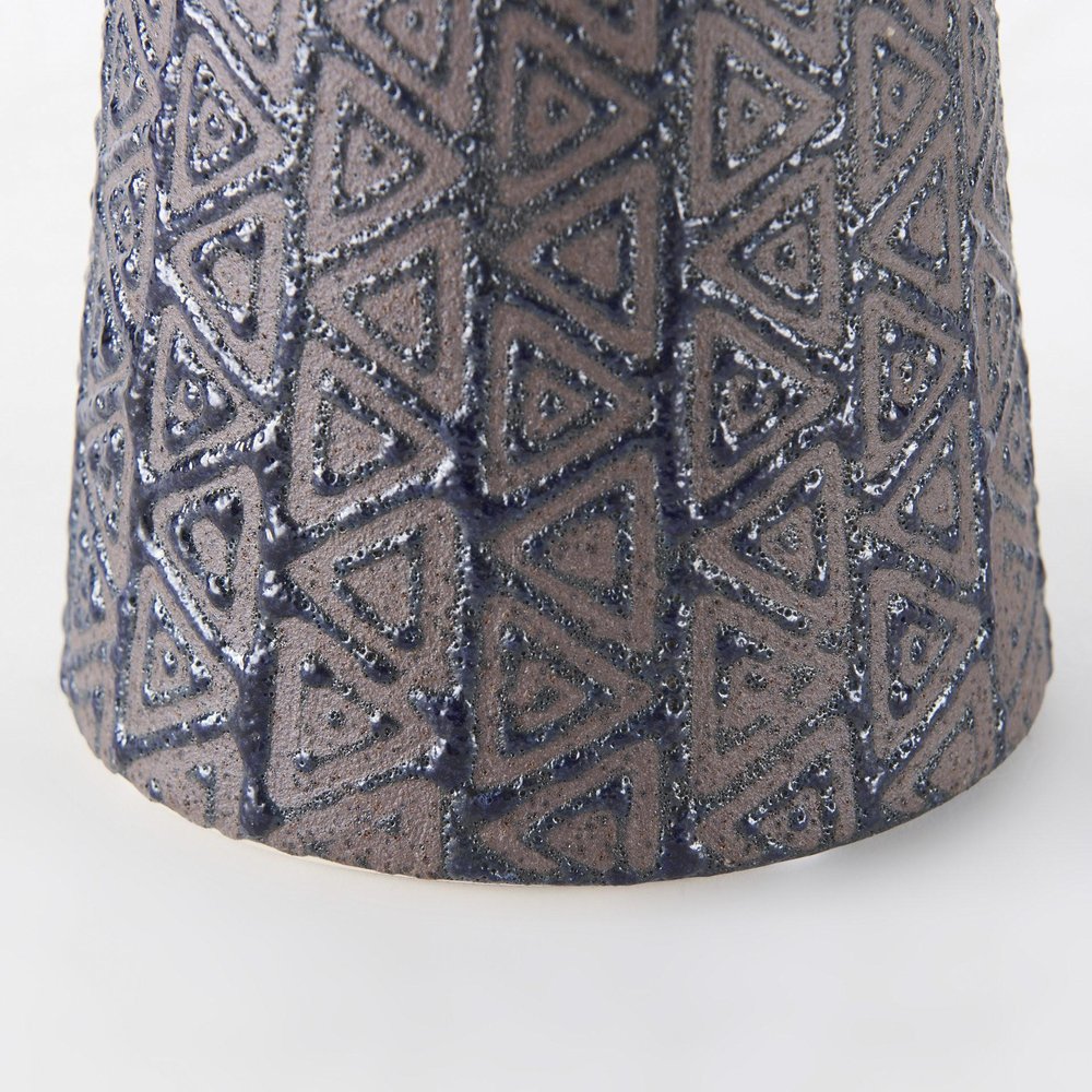 6" Brown Abstract Cylinder Ceramic Table Vase