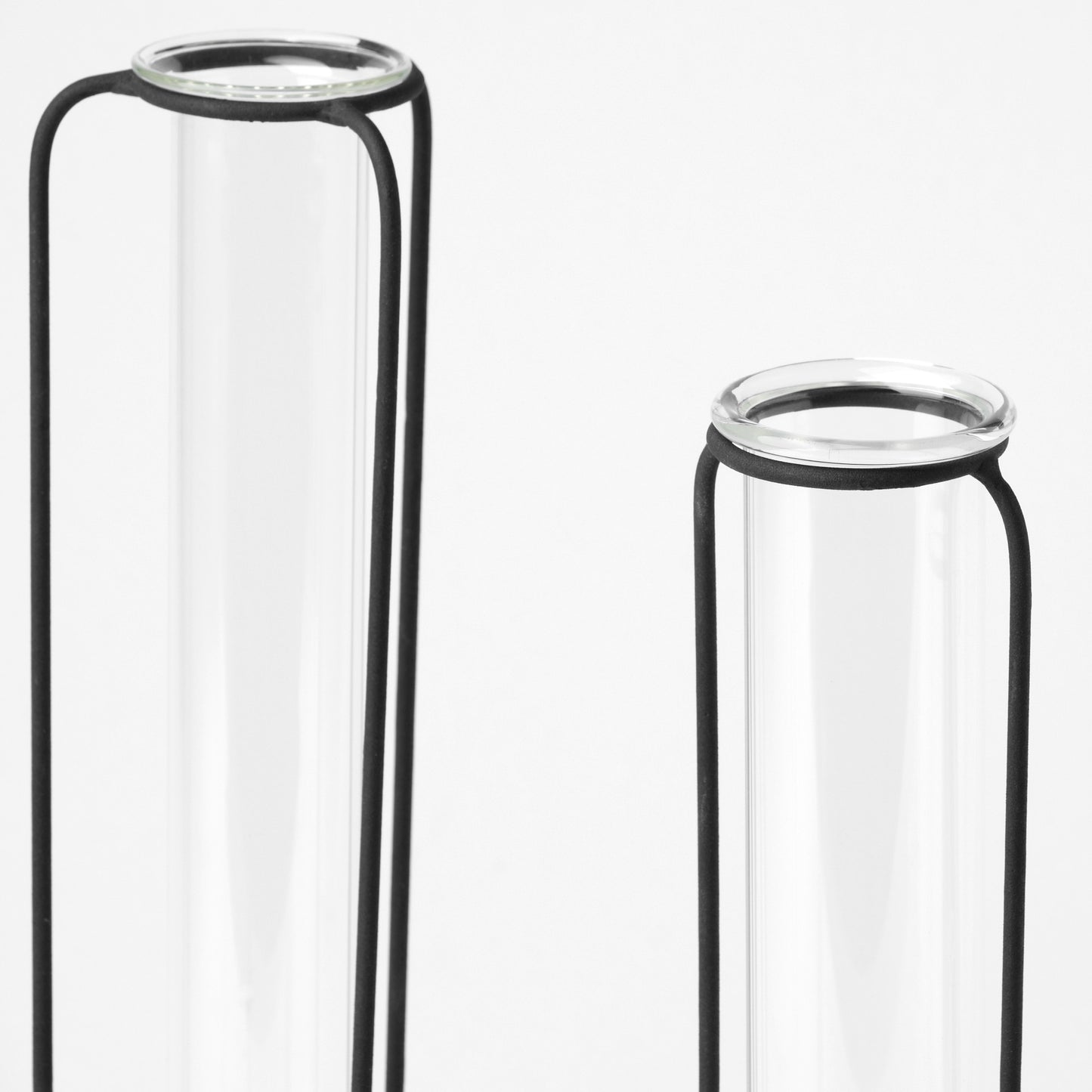 Set of Three Test Tube Stand Vases