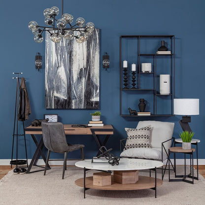 7" White Abstract Cylinder Ceramic Table Vase