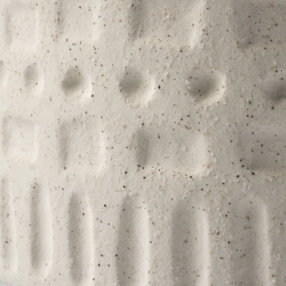 14" White Abstract Cylinder Ceramic Table Vase