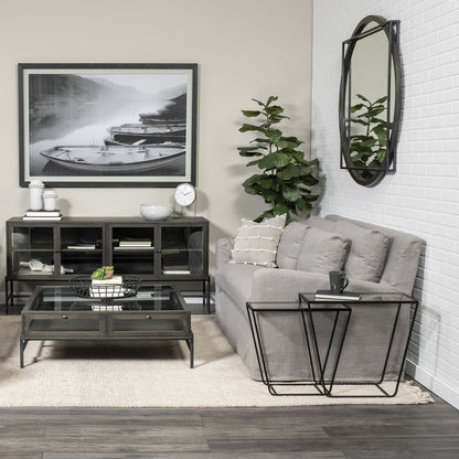 7" Gray Abstract Cylinder Spikey Ceramic Table Vase