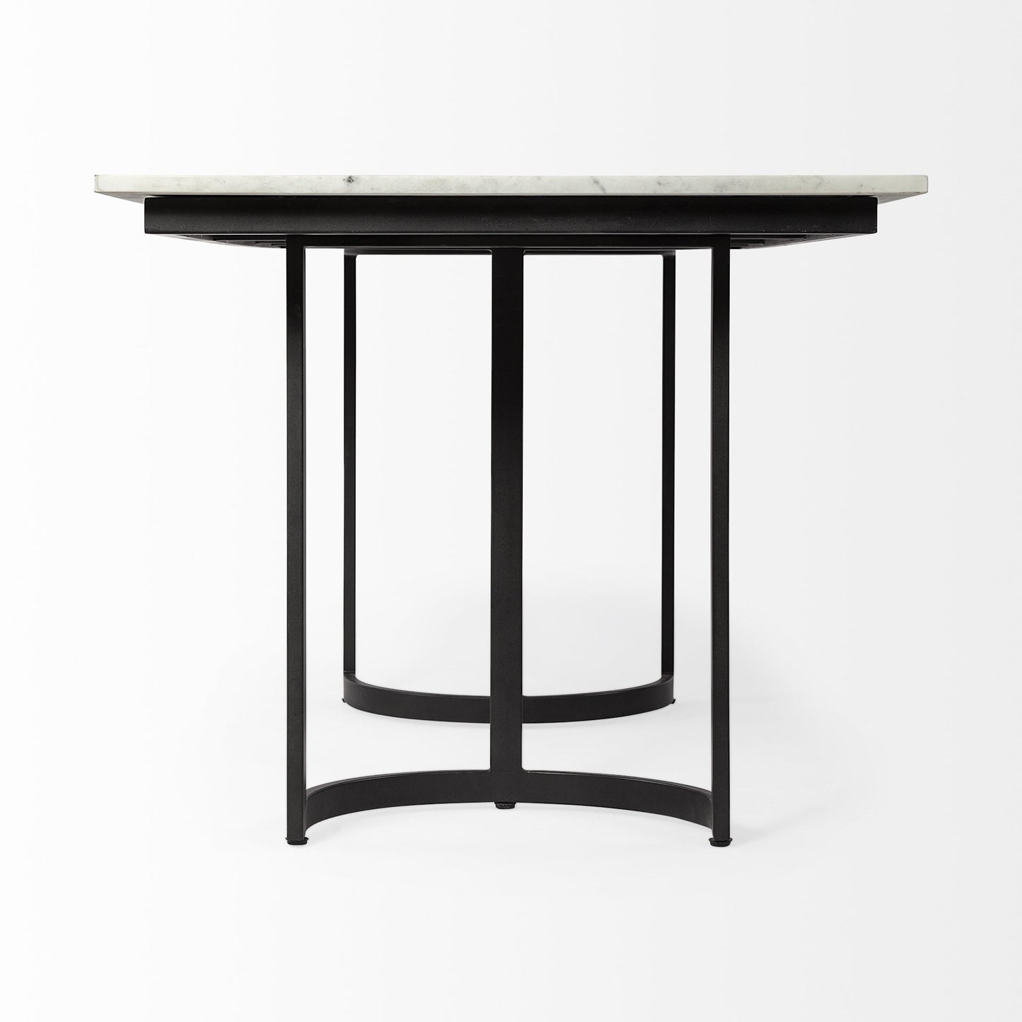 71" White And Black Dining Table