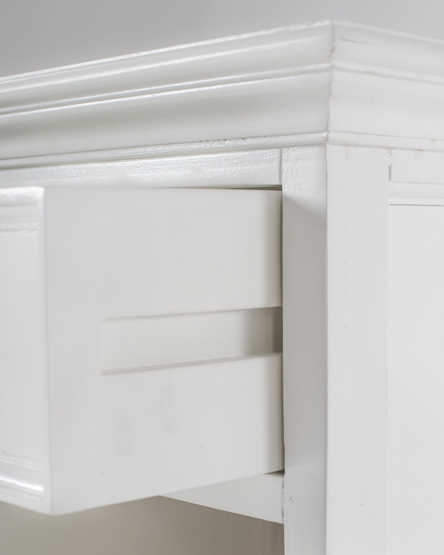 24" Distressed White One Drawer Solid Wood Nightstand