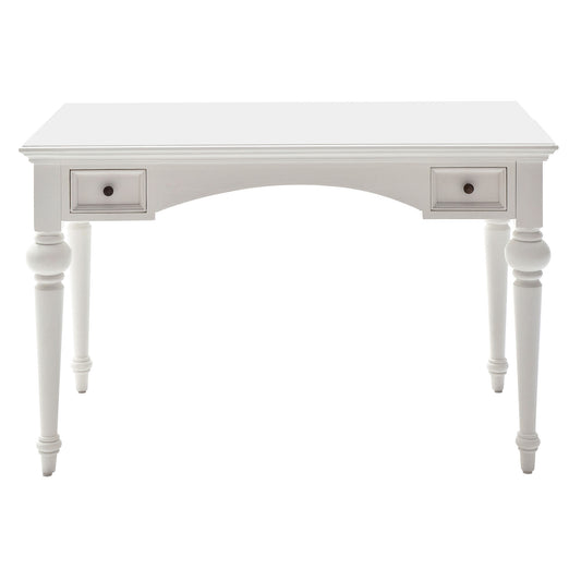 47" White Secretary Desk With Two Drawers
