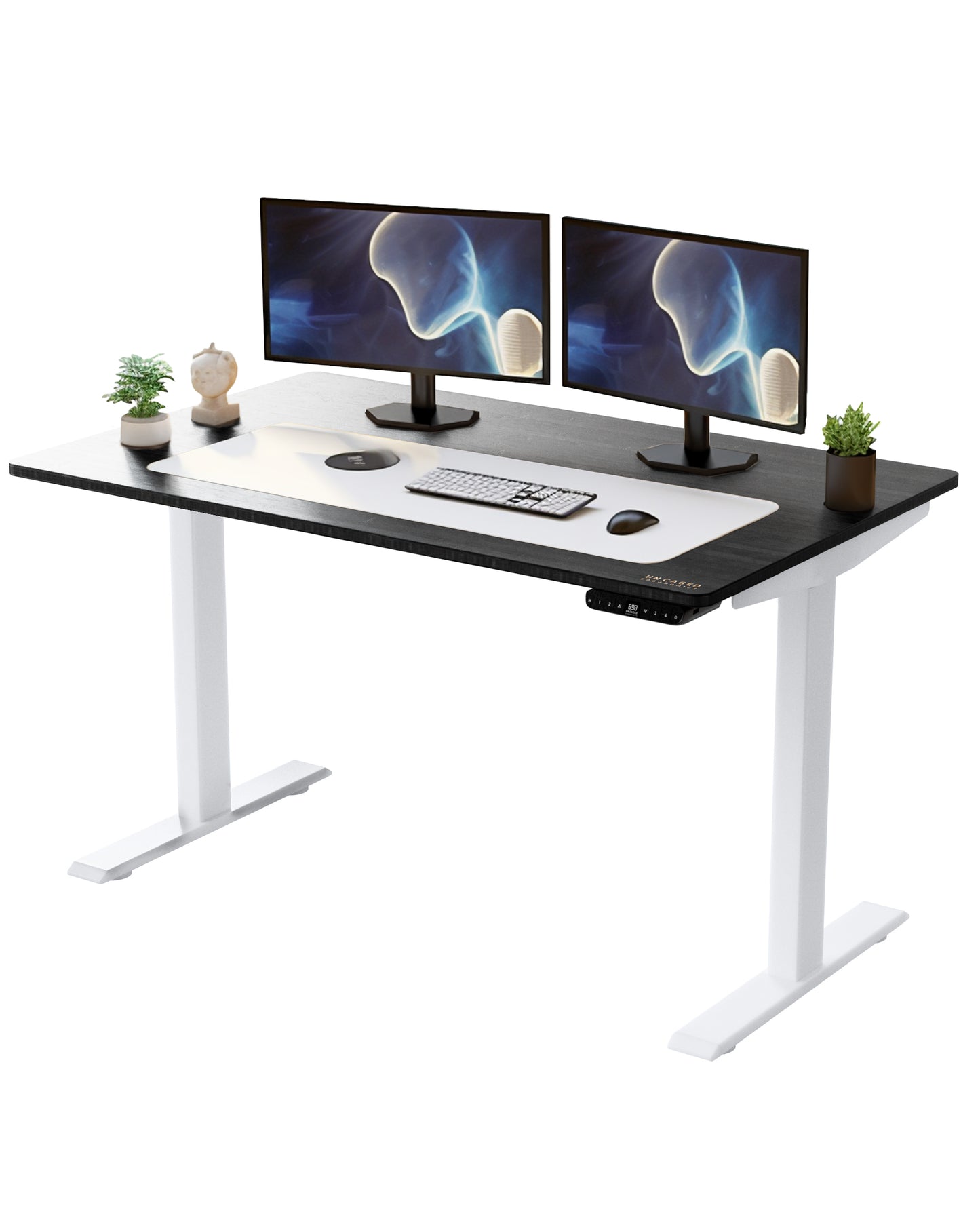 Premier 52" White Dual Motor Electric Office Adjustable Standing Desk