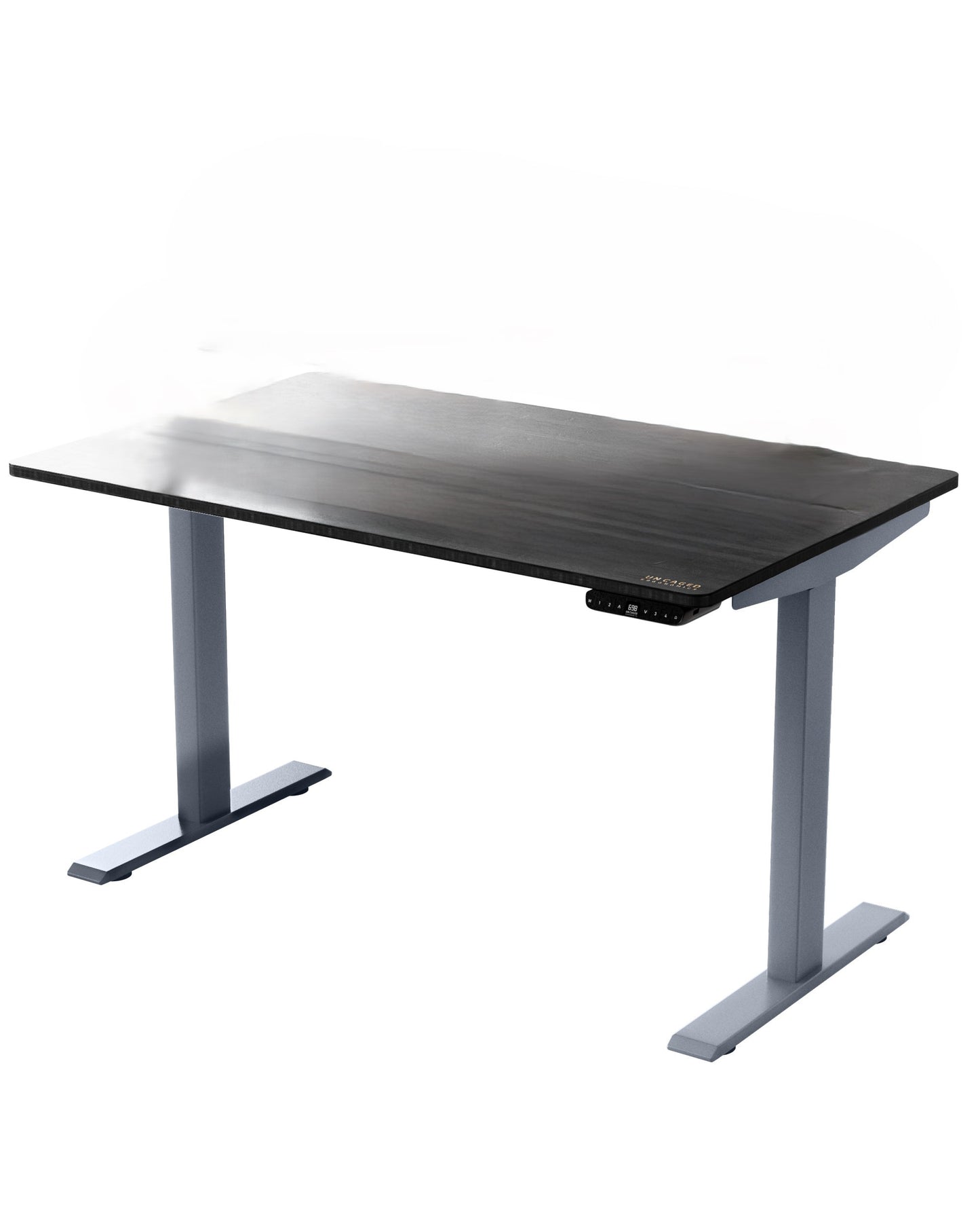 30" Adjustable Black and Gray Stainless Steel Standing Desk