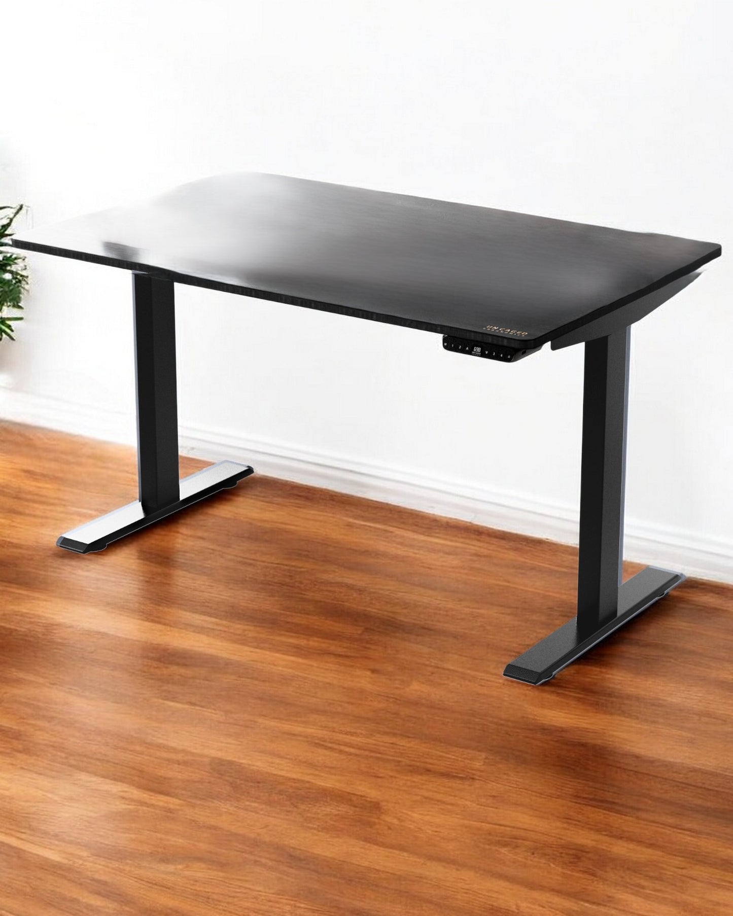 30" Adjustable Black Stainless Steel Computer Desk