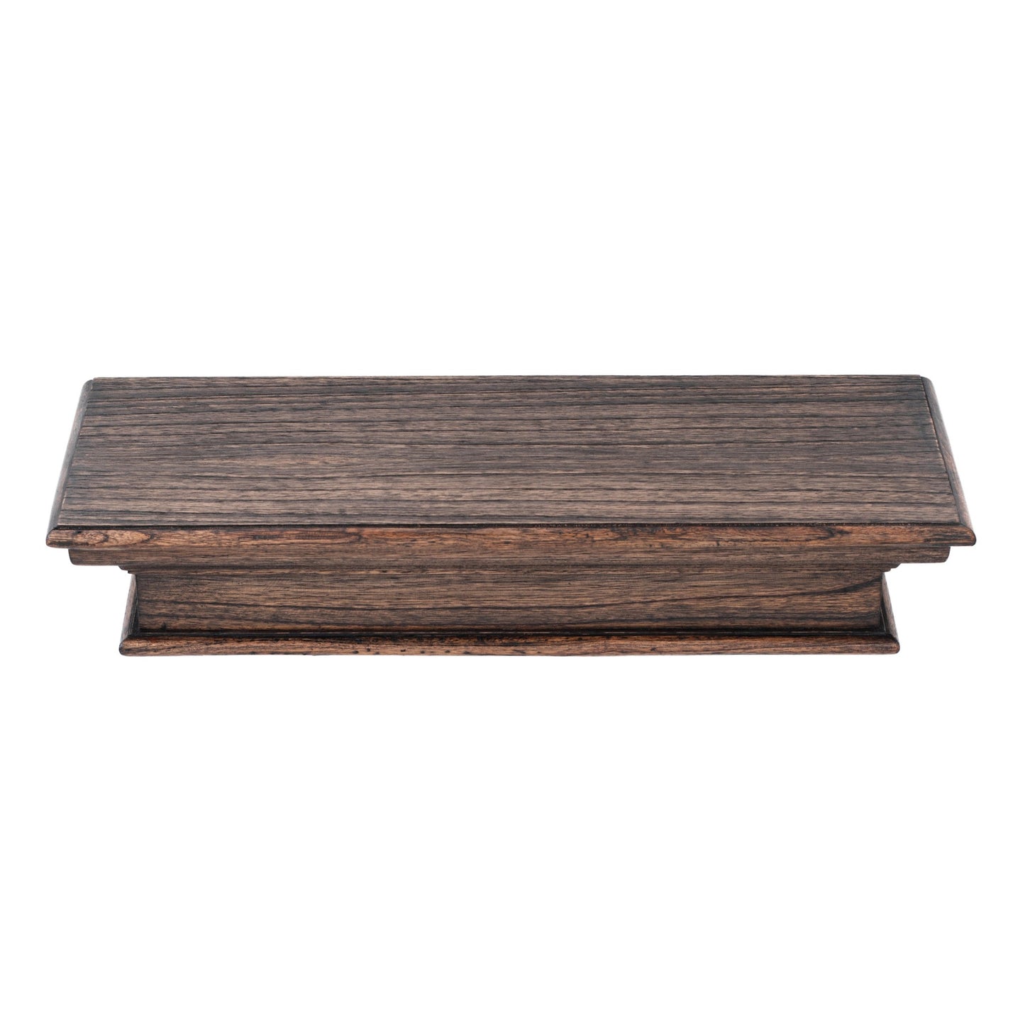 24" Rustic Brown and Black Floating Shelf