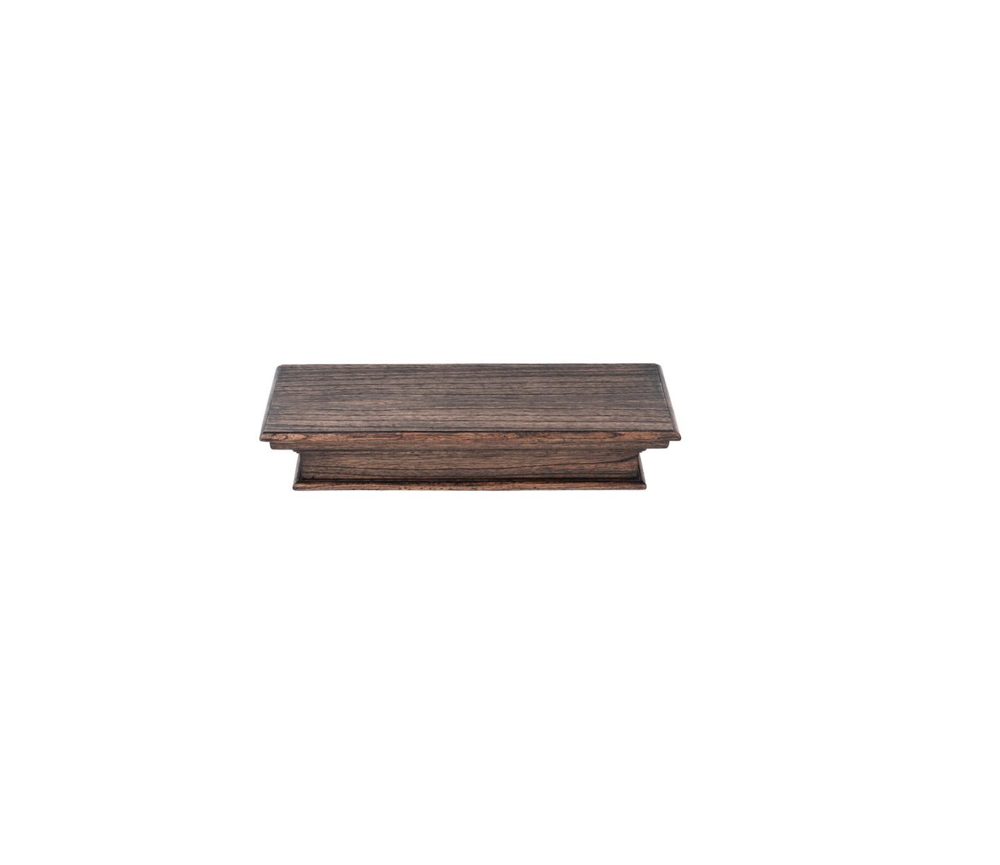 24" Rustic Brown and Black Floating Shelf