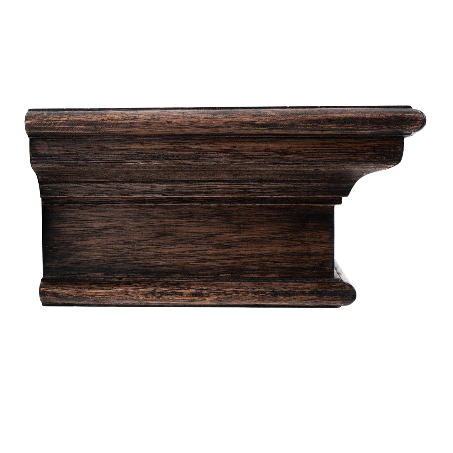 24" Rustic Brown and Black Floating Shelf