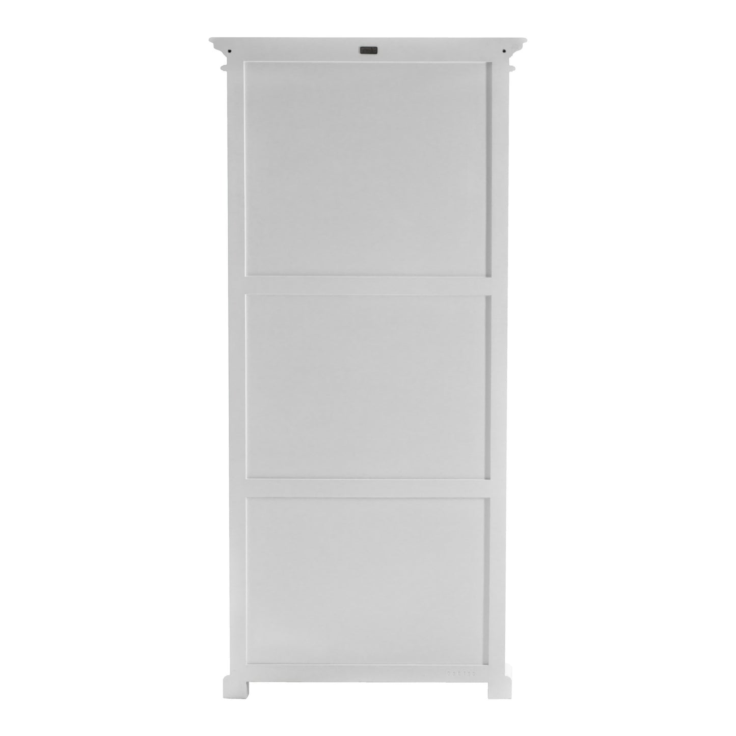 35" White Solid Wood Frame Standard Accent Cabinet With Six Shelves